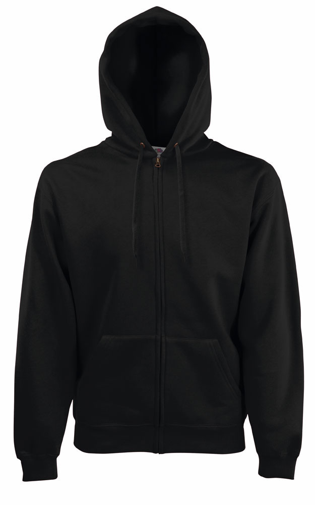 212069-EC Majica FOL DR sa kap. i zatvaračem Sweatshirt Zip Hooded crno L P24