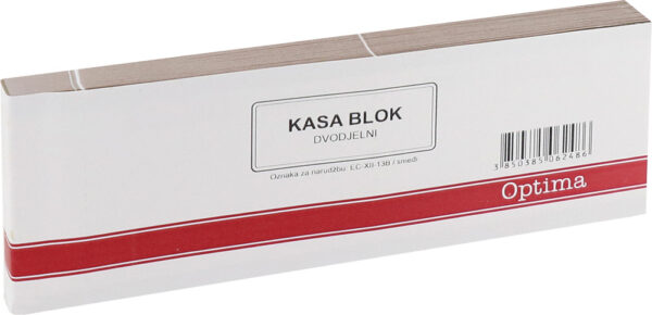 213326-EC Kasa blok dvodjelni XII-13B smeđi OPTIMA P320