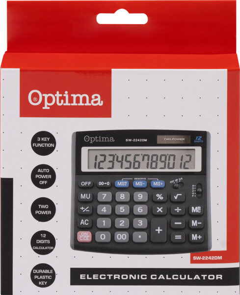 Kalkulator OPTIMA SW-2242DM 12mjesta 25251 bls P30/60