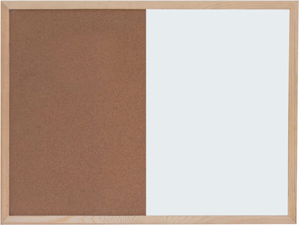 225061-EC Ploča bijela magnetna/pluto zidna OPTIMA 60x90cm, drv.okvir  22373 P1/10