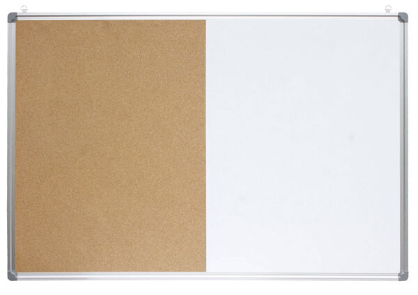 225075-EC Ploča bijela magnetna/pluto zidna OPTIMA 90x120cm alu okvir 22386 P1/3