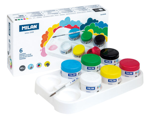 Tempera 6 boja 40ml Milan
