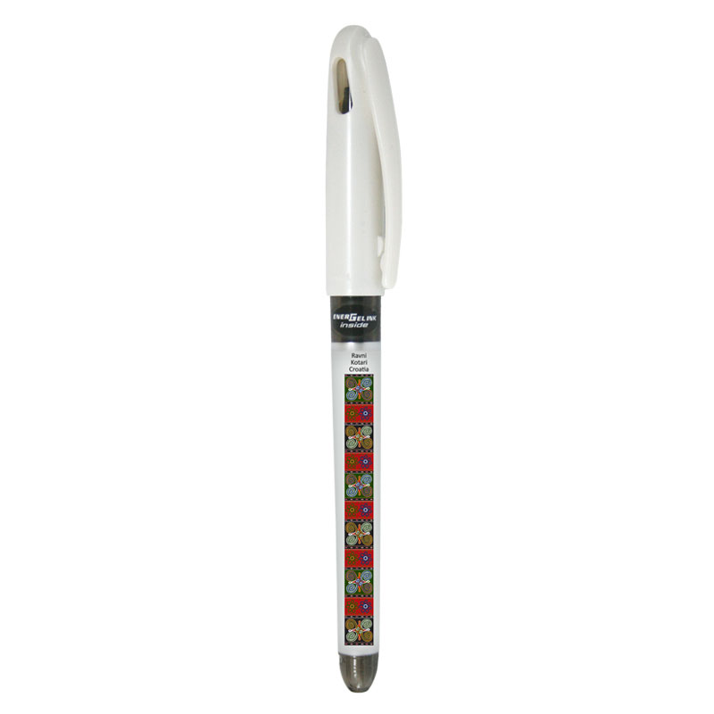 227653-EC Gel pen 0,7 PENTEL EnerGel Tradio Ethno Croatia Ravni Kotari bijela