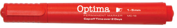 228795-EC Marker perm. OPTIMA MC16 1-5mm kosi vrh crveni 120941 P12/144/864