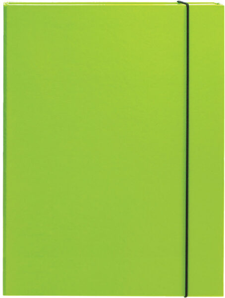 231456-EC Mapa kartonska s gumicom lak A4/3 cm OPTIMA zelena 22492 P10