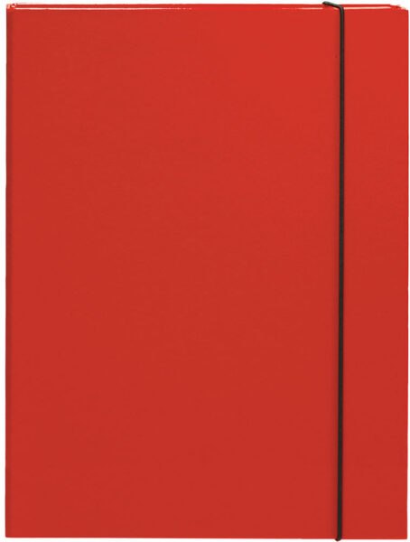 231457-EC Mapa kartonska s gumicom lak A4/3 cm OPTIMA crvena 22491 P10