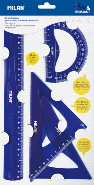 232487-EC Geometrijski set veliki MILAN flex.resistant plavi acid bls P24/96