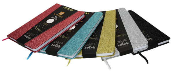 Notes CREATIVE A5 GLITTER sa šljokicama sort 96L 52946 P10/30