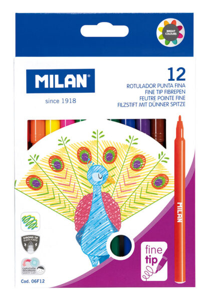 Flomasteri 12/1 perivi tanki vrh Milan Peacock