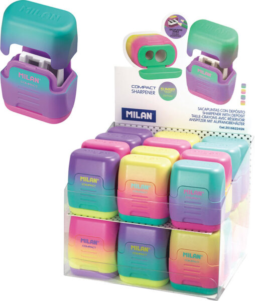 Šiljilo plastično 2 rupe Milan Compact Sunset