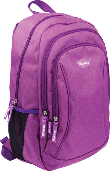Ruksak 3 Zip Violet Karbon Netto