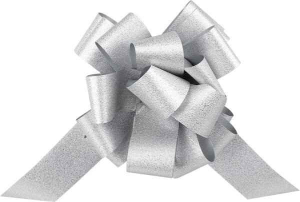 239378-EC Mašna potezna 31mm glitter srebrna 2 kom bls P2/1