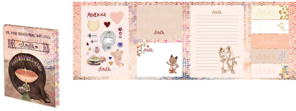 243284-EC Notesi, post-it, naljepnice i ol.kem. set Anekke 9,5x12,6x1,5cm P60/120