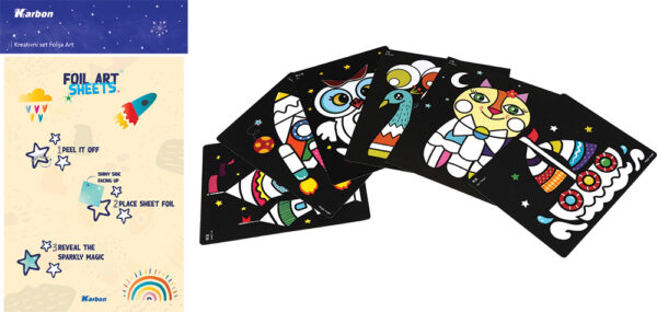 Kreativni set Folija Art Karbon B5, 6 listova, bls P50