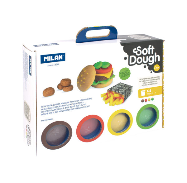 Plastelin 4 boje 116g Soft Dough House of Burgers Milan