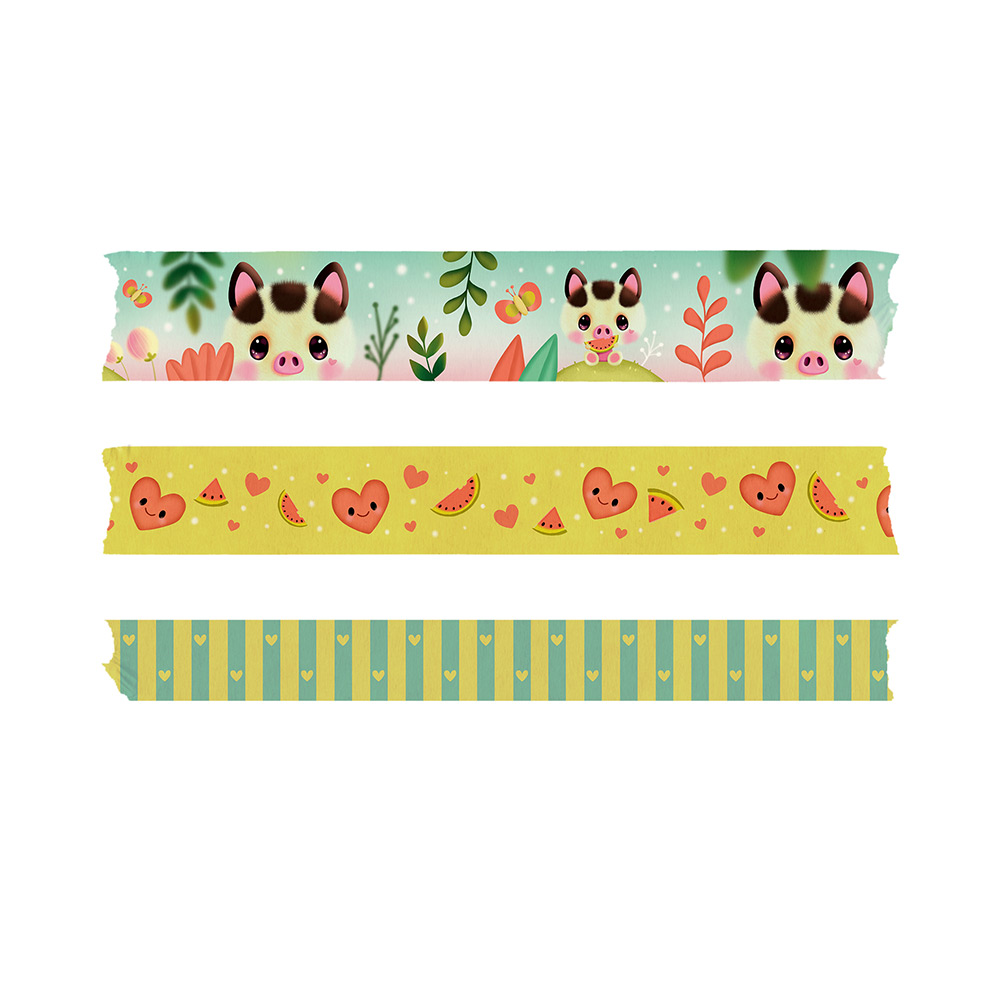 245799-EC Selotejp višebojni 3/1 Bangoberry Pally Panda & Piggy Pig sort P12
