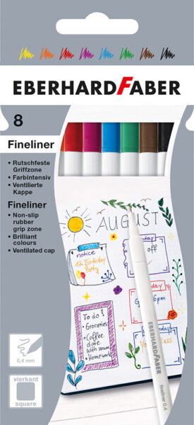 Flomaster fineliner Eberhard Faber Gentrend 0,4 set 8 boja