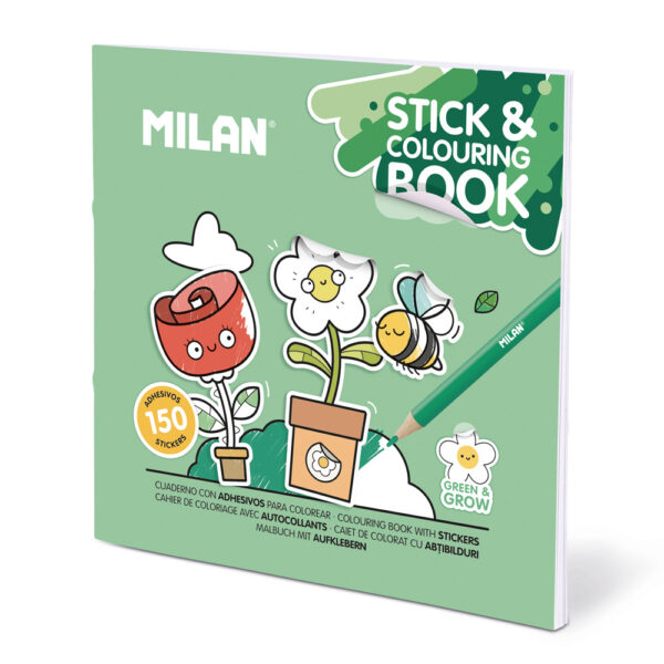 Bojanka s naljepnicama za djecu MILAN GREEN & GROW P30