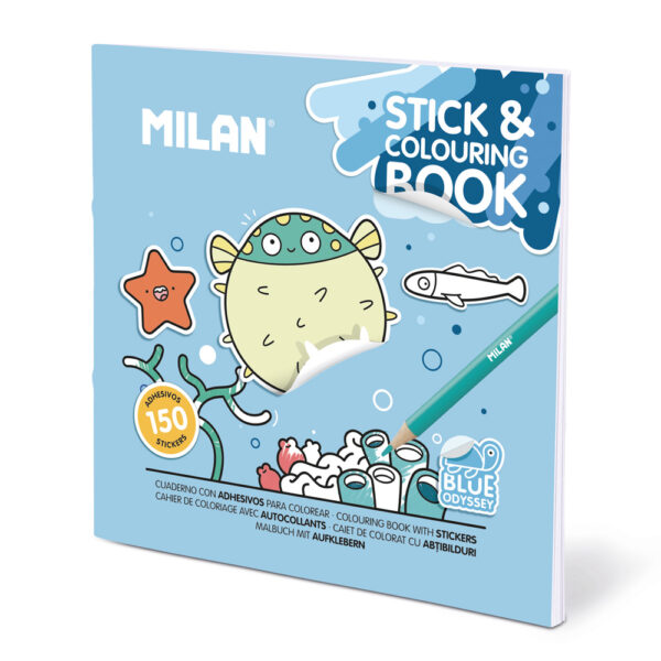 Bojanka s naljepnicama za djecu MILAN BLUE ODISSEY P30