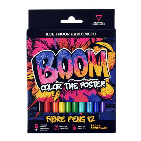 Flomasteri 12/1 KOH-I-NOOR Boom perivi 1022 bls P24