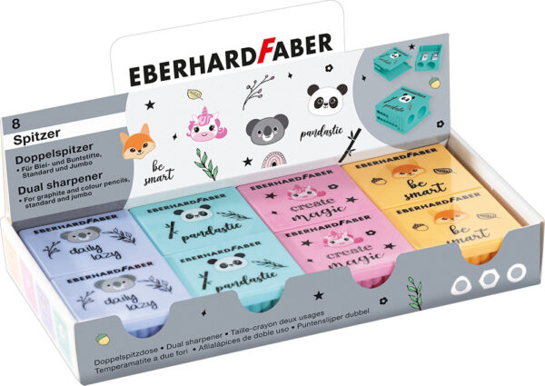 Šiljilo plastično 2 rupe EBERHARD FABER Animal sort P8/2880