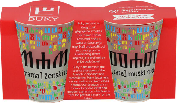 Čaša za rakiju set 2 kom BUKY mama+tata P6/72