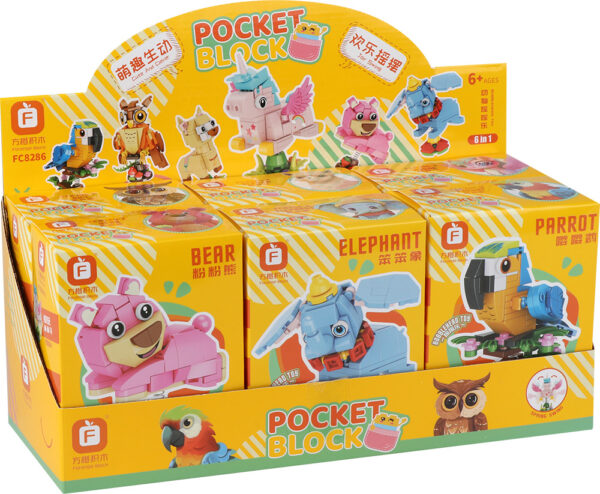 Igra mini kockice životinje na opruzi P6/96